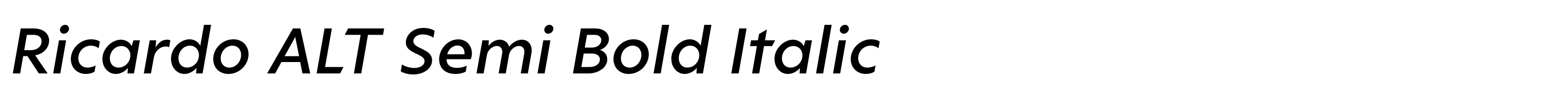 Ricardo ALT Semi Bold Italic